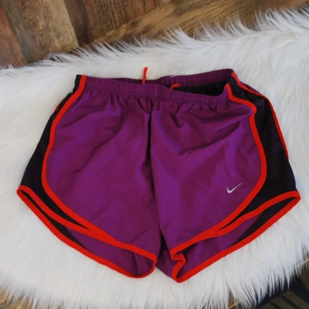 Nike Dri Fit Women's Lined Running Shorts Purple S